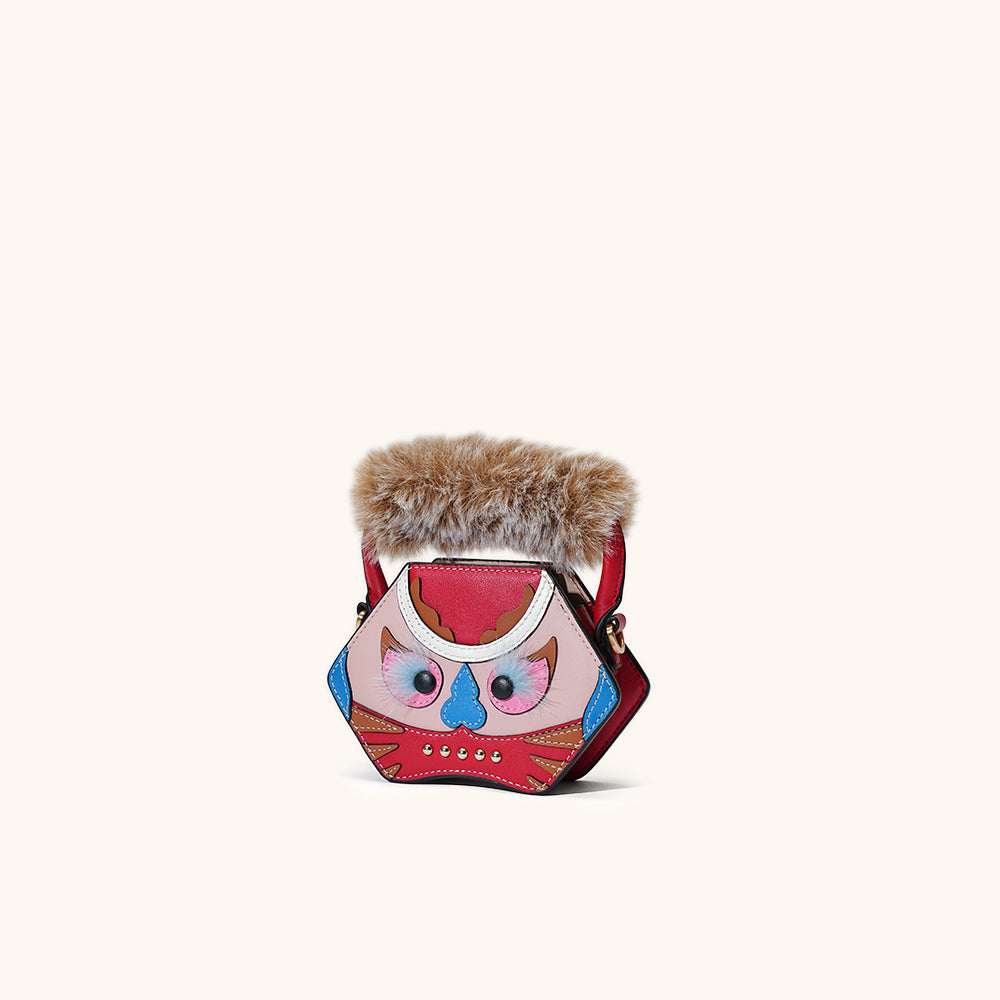 Bampo tiger pop mini purse in red