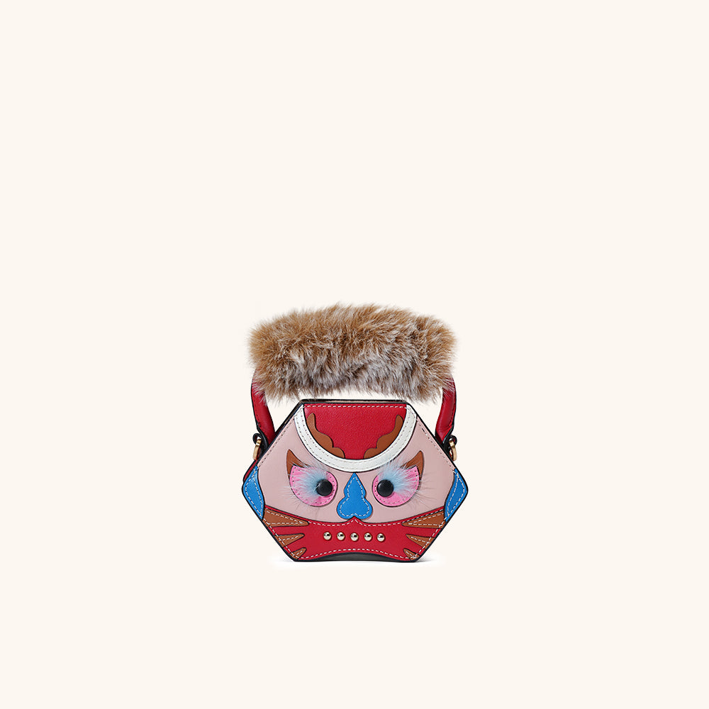 Bampo tiger pop mini purse in red