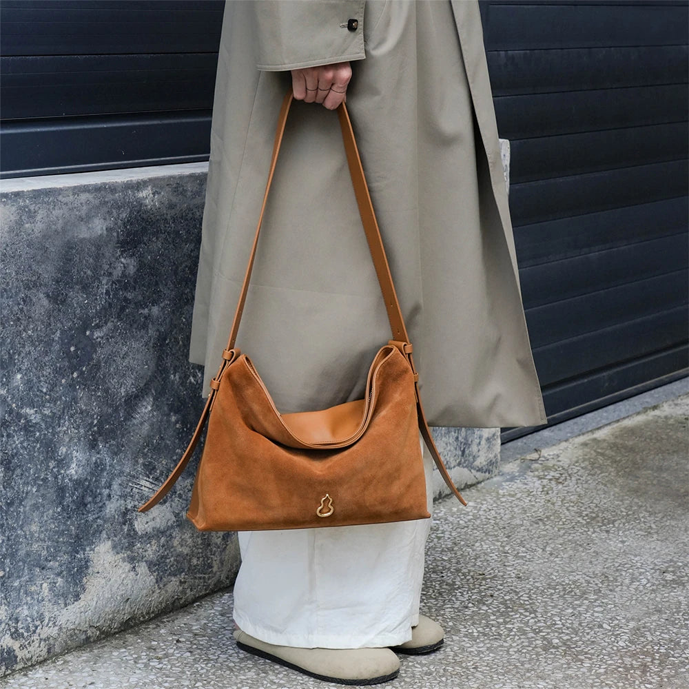 Medium Flow Hobo (Double-Faced Suede)