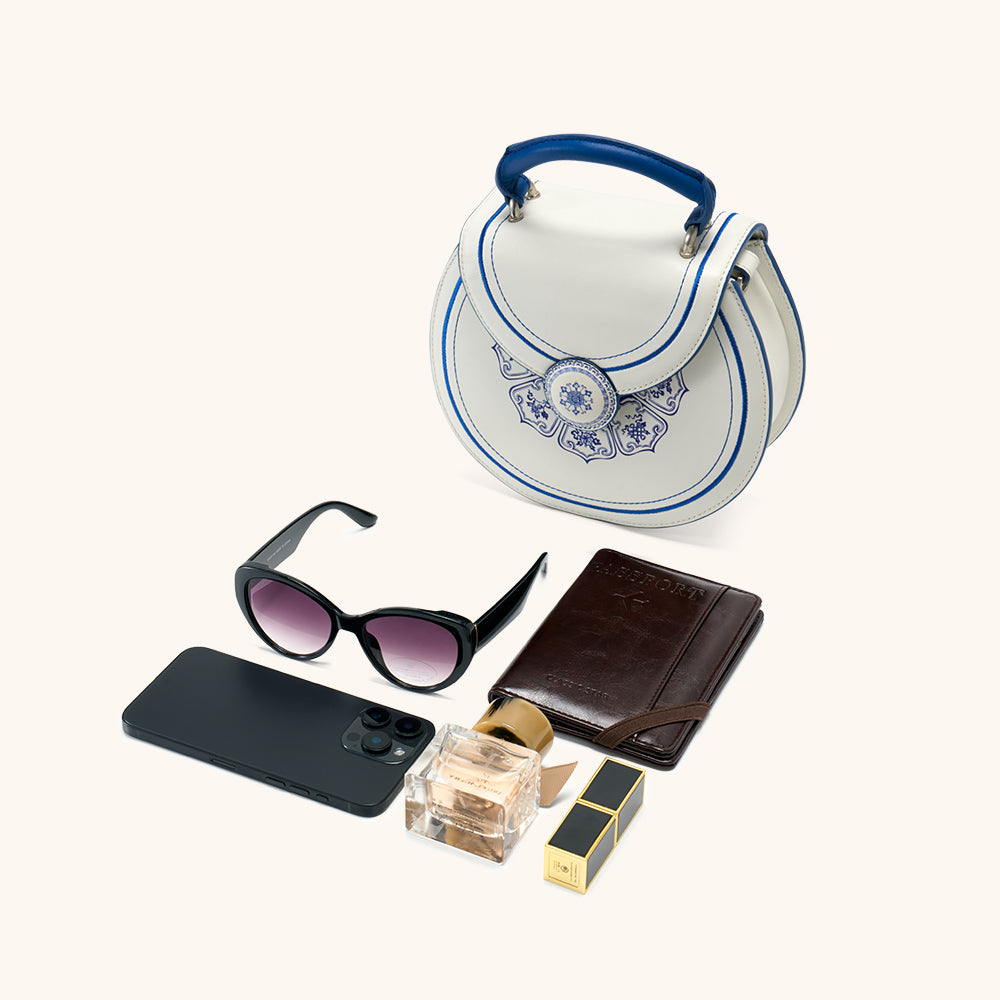 Blue and White Porcelain Handbag
