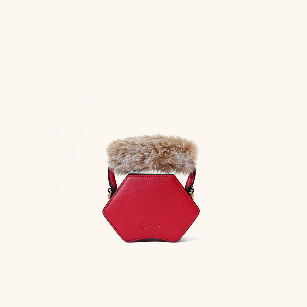 Bampo tiger pop mini purse in red