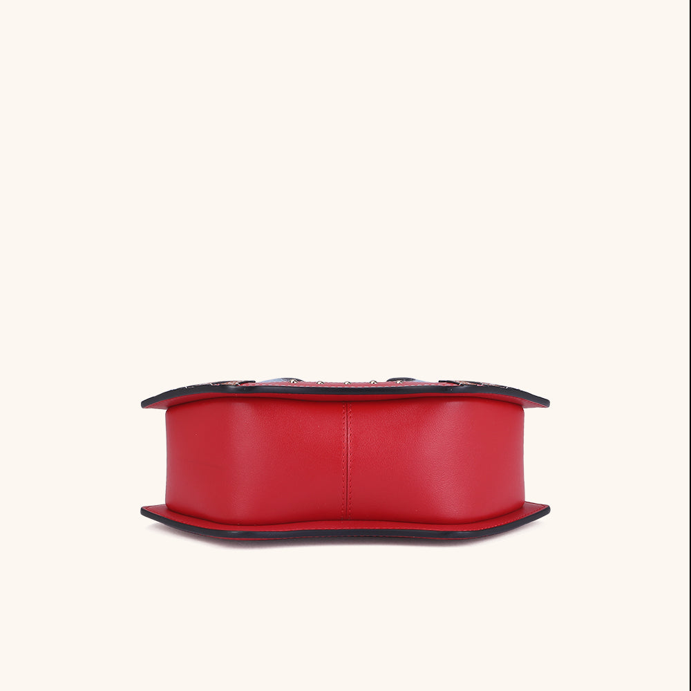 Bampo tiger pop small purse in red