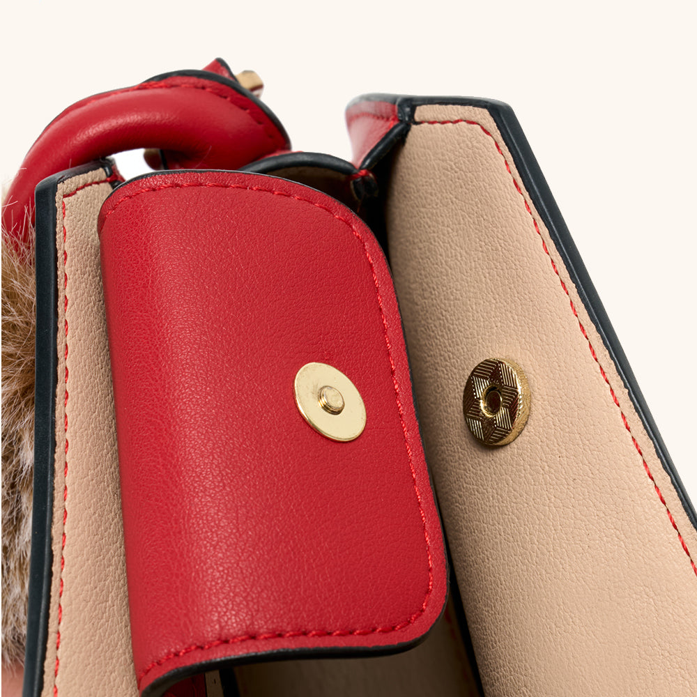 Bampo tiger pop mini purse in red