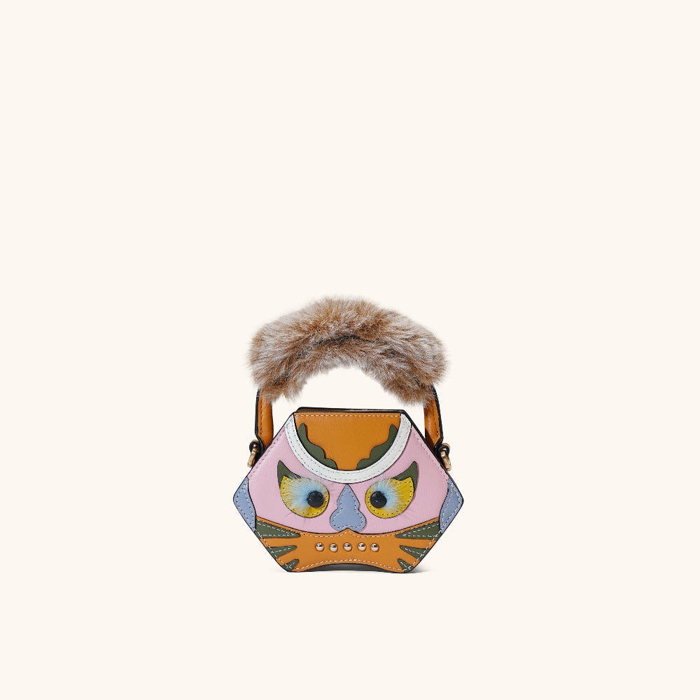 Bampo tiger pop mini purse in yellow