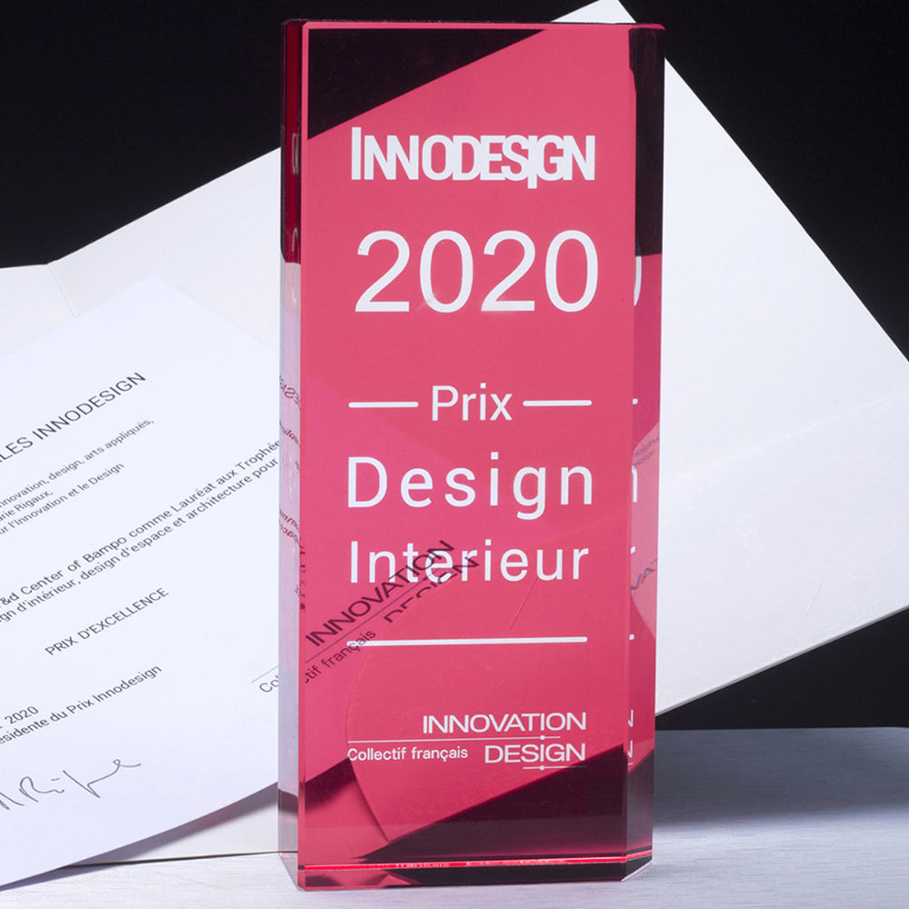 Bampo receiving the French Innovation  Award in 2020