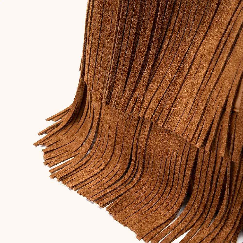 Bampo Flow Double-Faced Fringe Bag detail2#color_caramel