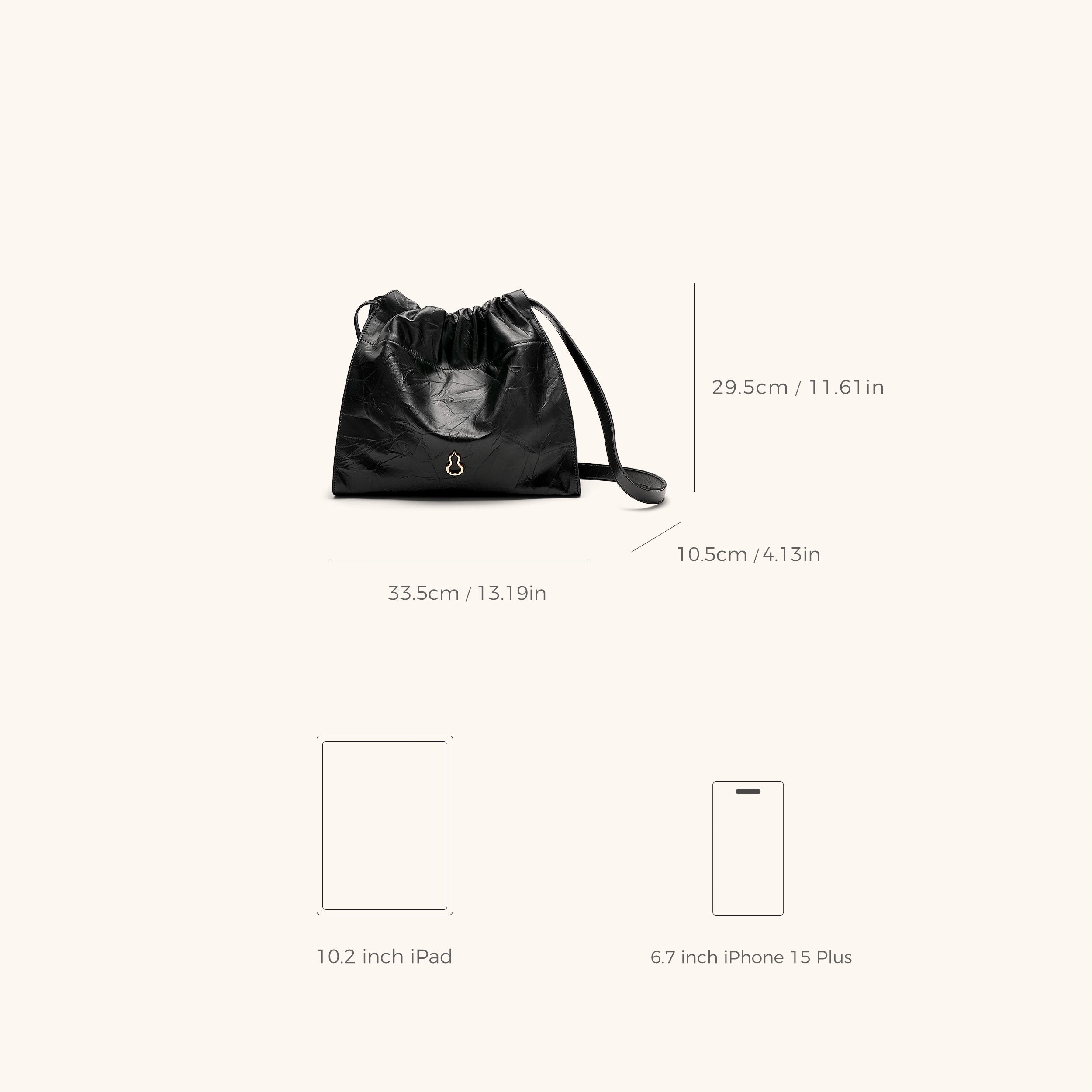 Dimensions of the Bampo Hoard Shoulder Bag