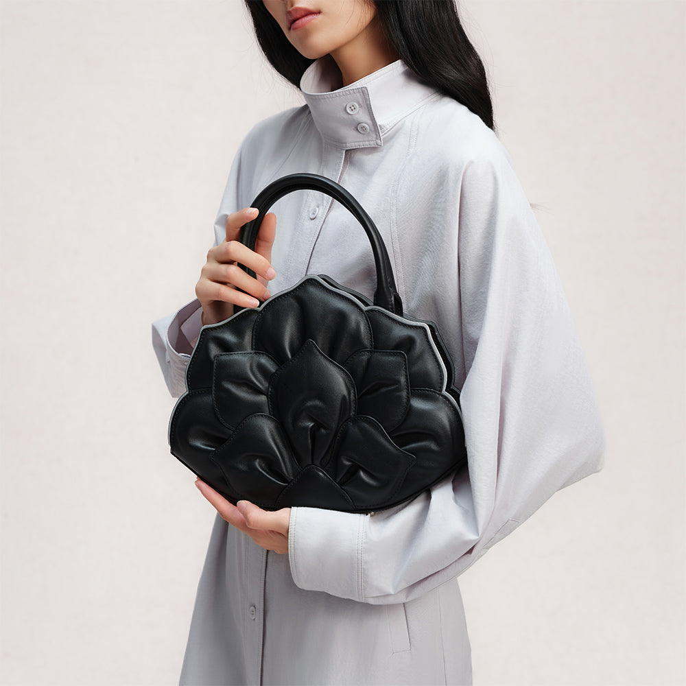 Bampo Lotus Handbag on Model 5