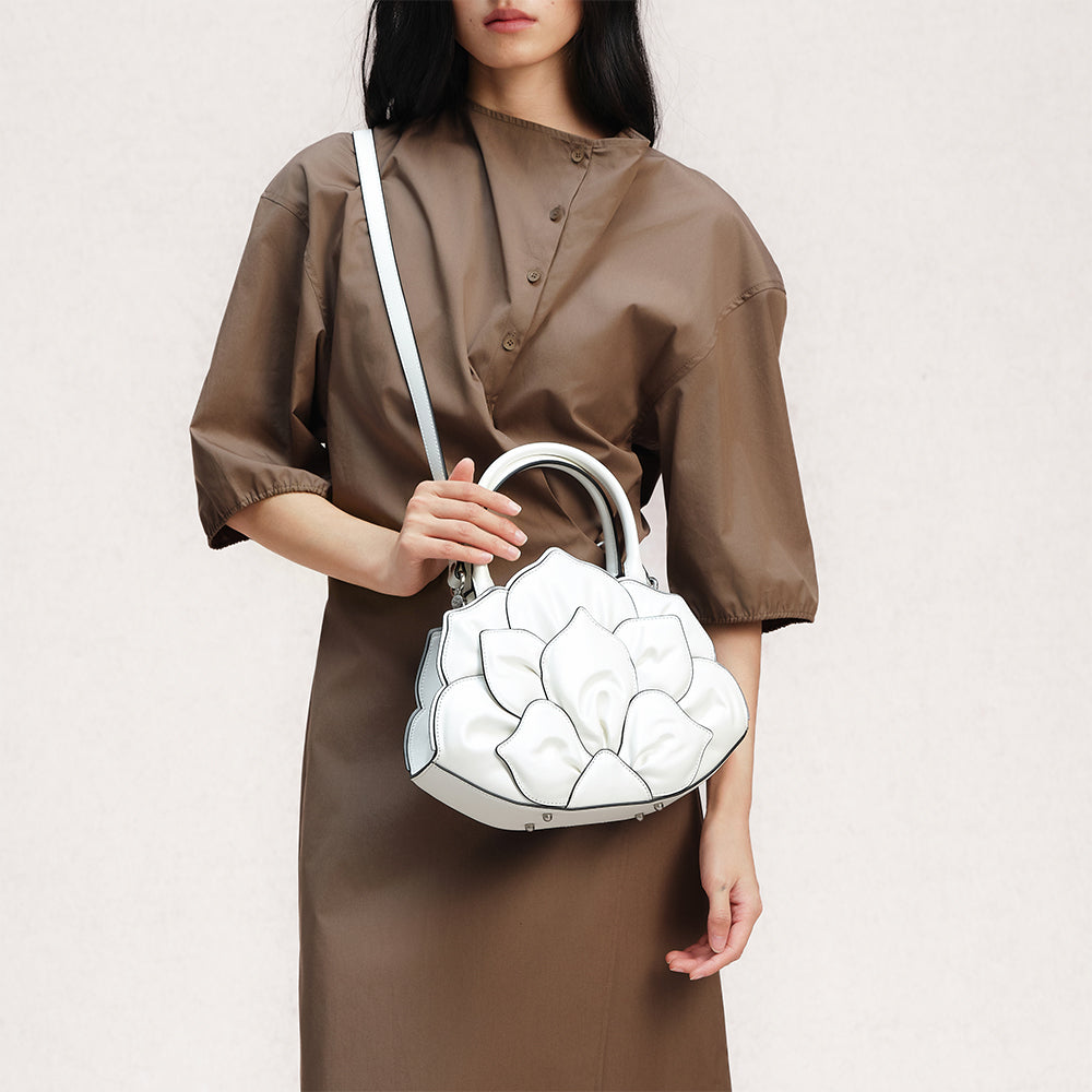 Bampo Lotus Handbag on Model 2