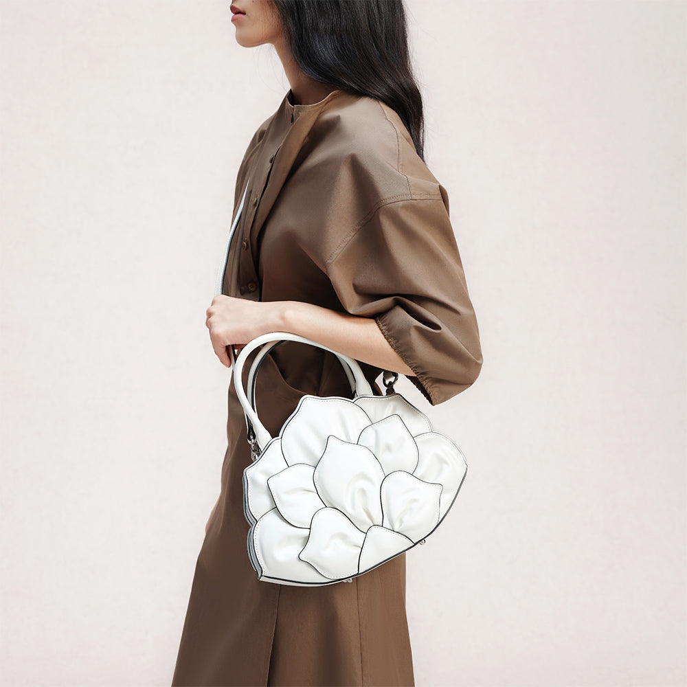 Bampo Lotus Handbag on Model 4