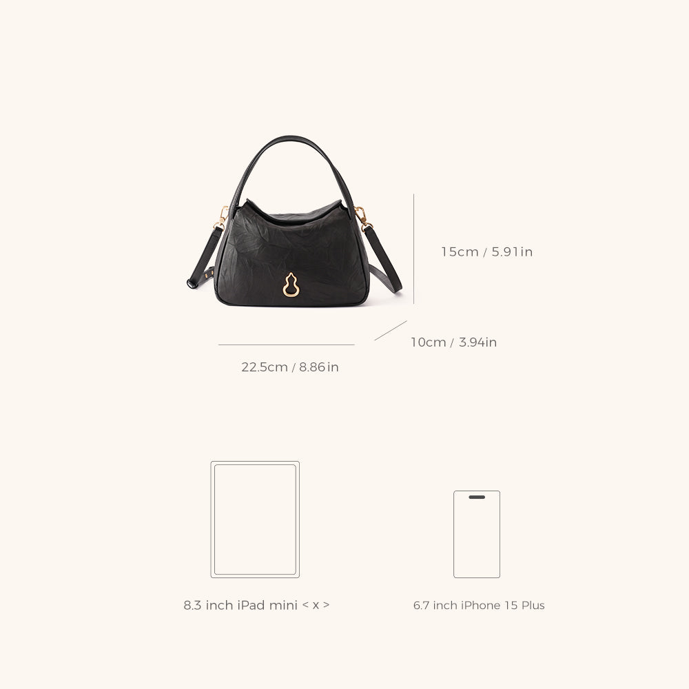 Dimensions of the Bampo Small Harmony Tote (Texture Version)