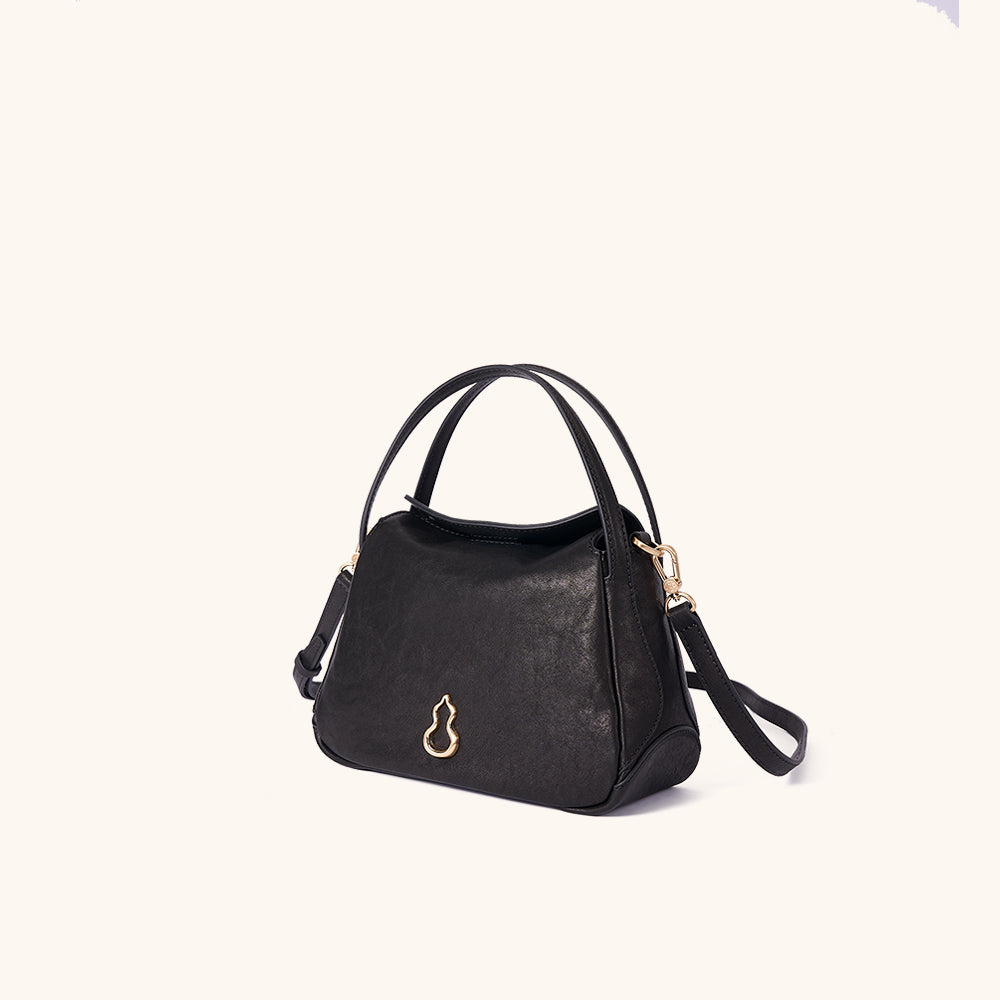 Side View of the Bampo Small Harmony Tote (Vegetable Tanned)