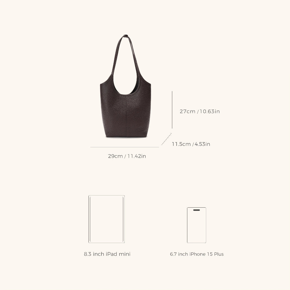 Dimensions of the Bampo Small Rush Bucket