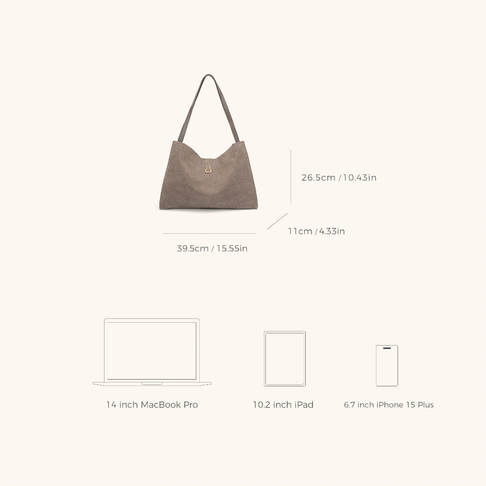 Dimensions of the Bampo Velvet Land Tote