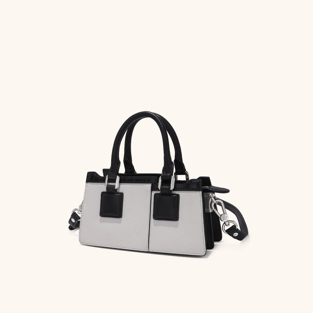 side view of the Bampo garden of pleasance handbag