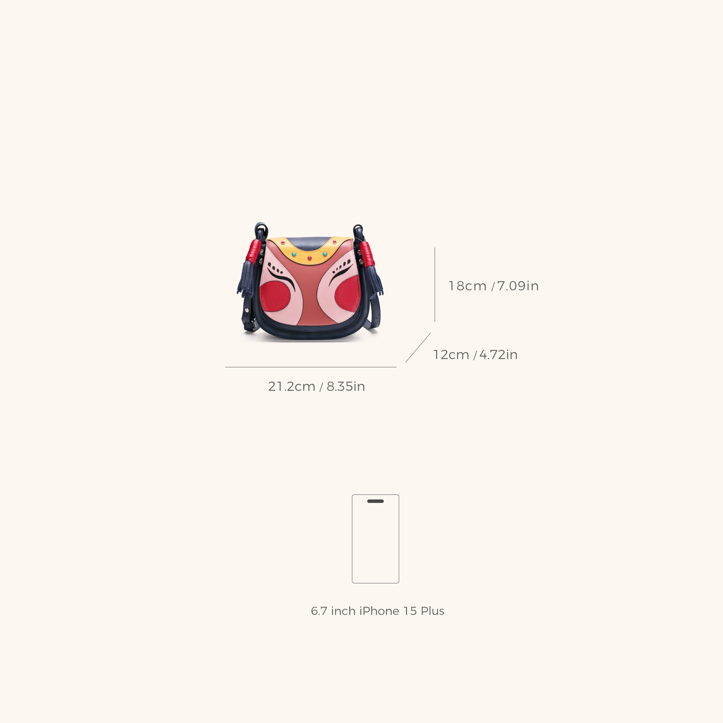 new year doll crossbody saddle bag | Bampo