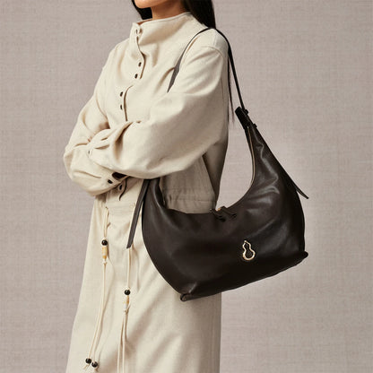 Large Flow Crescent Bag (Vegetable-Tanned)