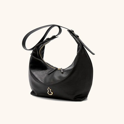 Large Flow Crescent Bag (Vegetable-Tanned)