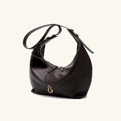Large Flow Crescent Bag (Vegetable-Tanned)