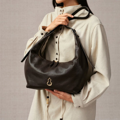 Large Flow Crescent Bag (Vegetable-Tanned)