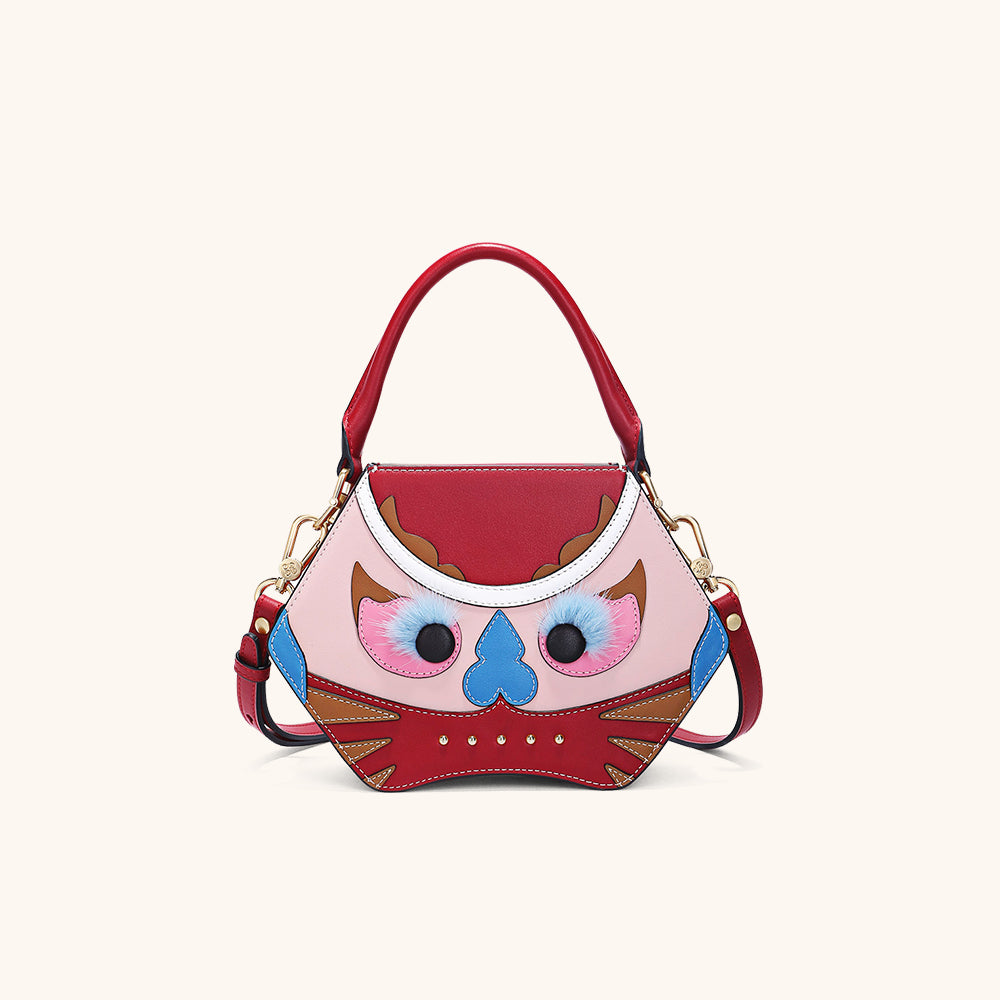 Bampo tiger pop small purse in red