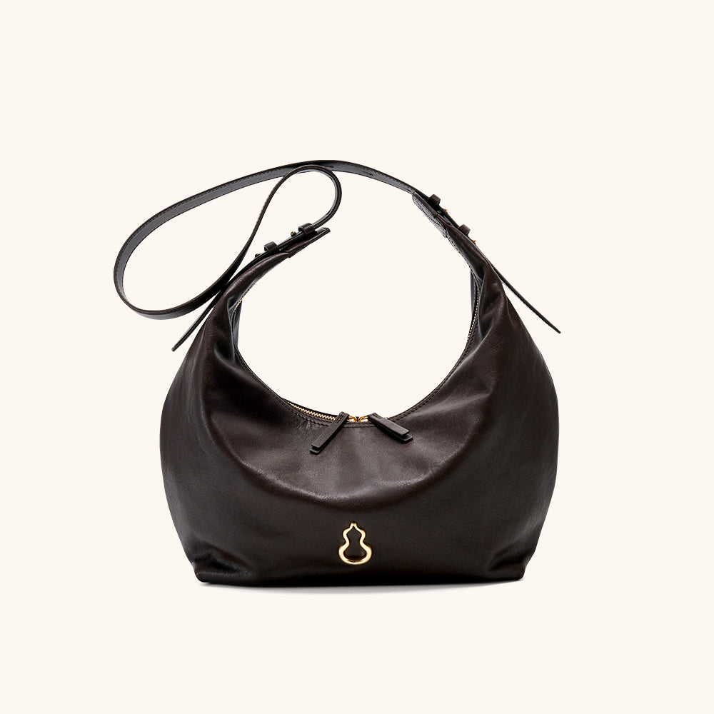 Large Flow Crescent Bag (Vegetable-Tanned)