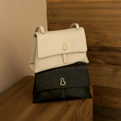 Small Swale Messenger Bag (Dong Hand-Crinkled Texture)