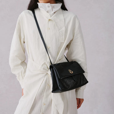 Small Swale Messenger Bag (Dong Hand-Crinkled Texture)