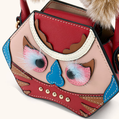 Bampo tiger pop mini purse in red