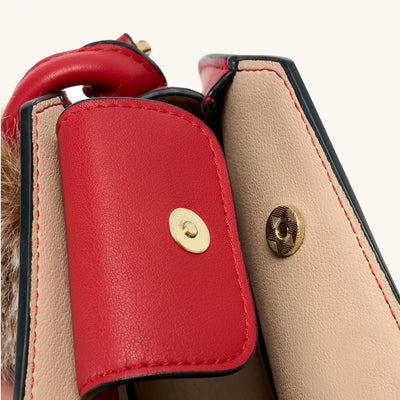 Bampo tiger pop mini purse in red