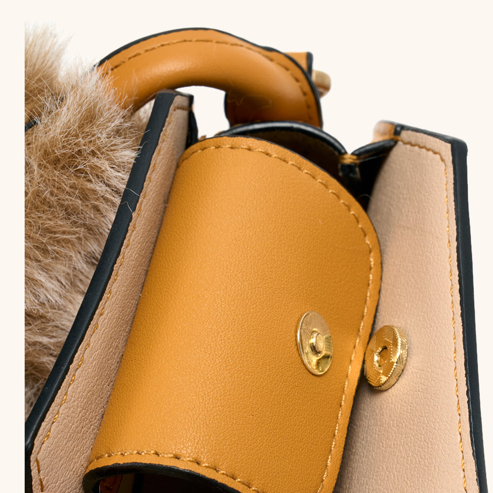 tiger pop mini purse in yellow