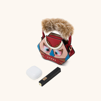 Bampo tiger pop mini purse in red