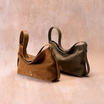 Medium Flow Hobo (Double-Faced Suede)
