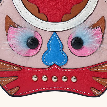 tiger pop mini purse in red | Bampo