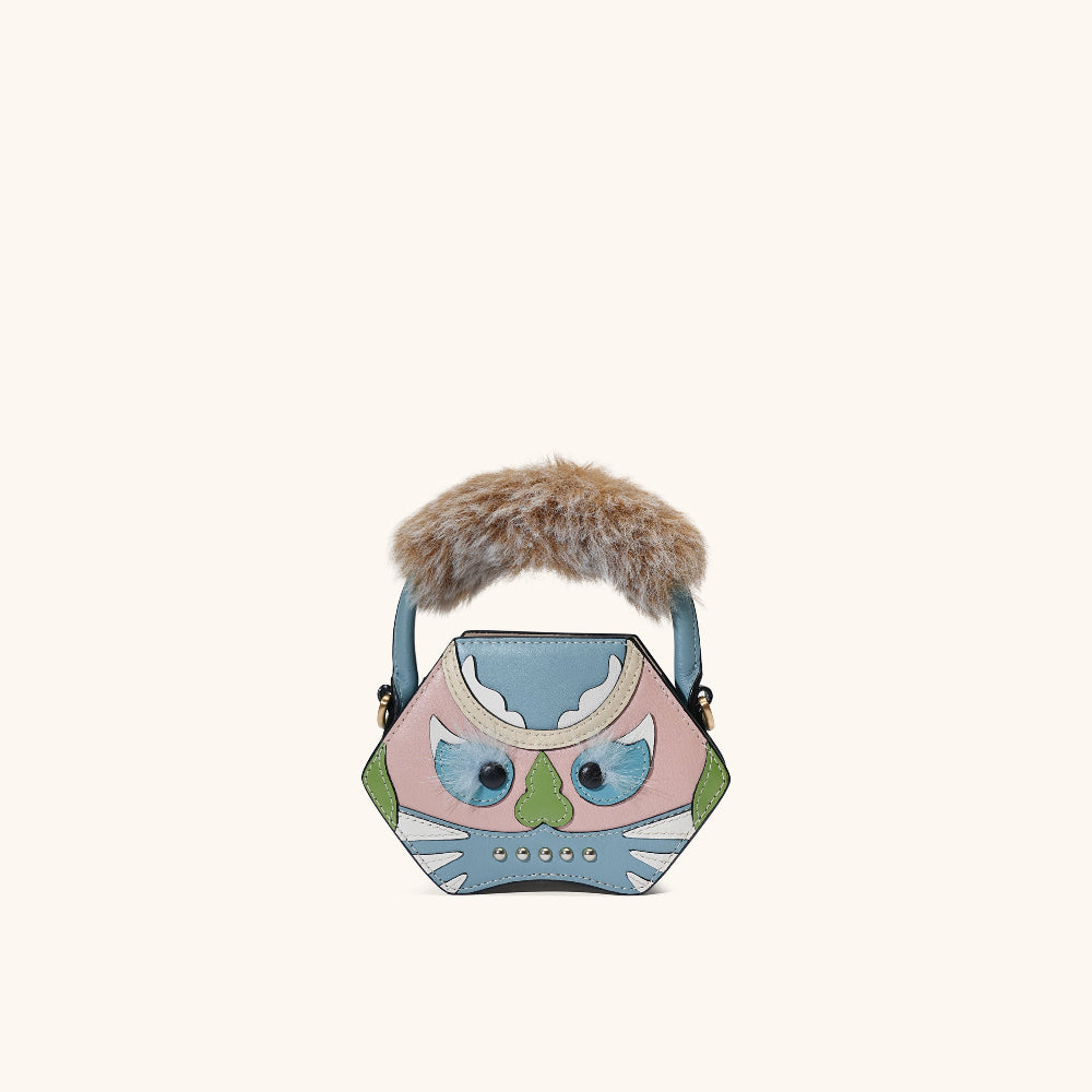 bampo tiger pop mini purse in blue