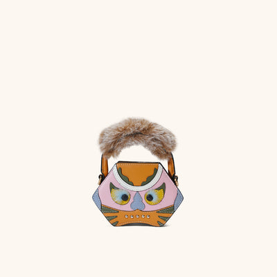 Bampo tiger pop mini purse in yellow