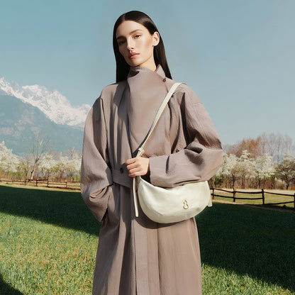 Bampo Crescent Shoulder Bag on Model 3