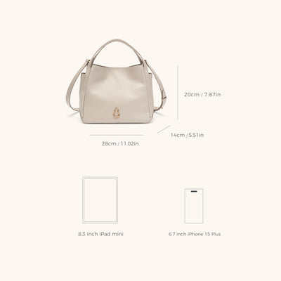 Dimensions of the Bampo Drum Tote