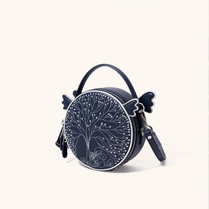 Fairyland small dark blue leather handbag | Bampo