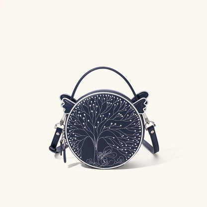 Fairyland small dark blue leather handbag | Bampo