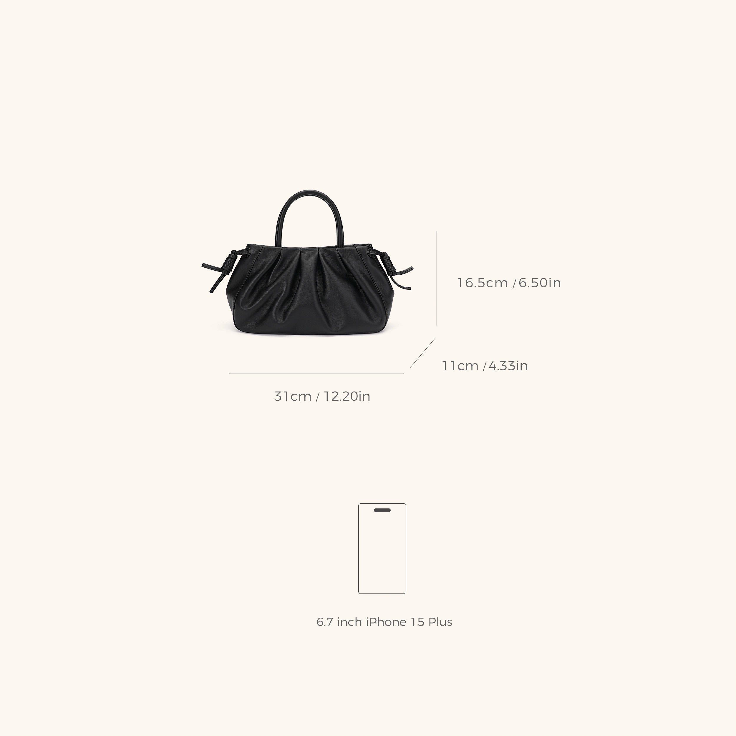 Dimensions of the Bampo Float Crossbody