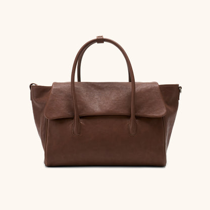 Front View of the Bampo Fulfill Flap Tote