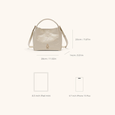 Dimensions of the Bampo Harmony Tote (Texture Version)
