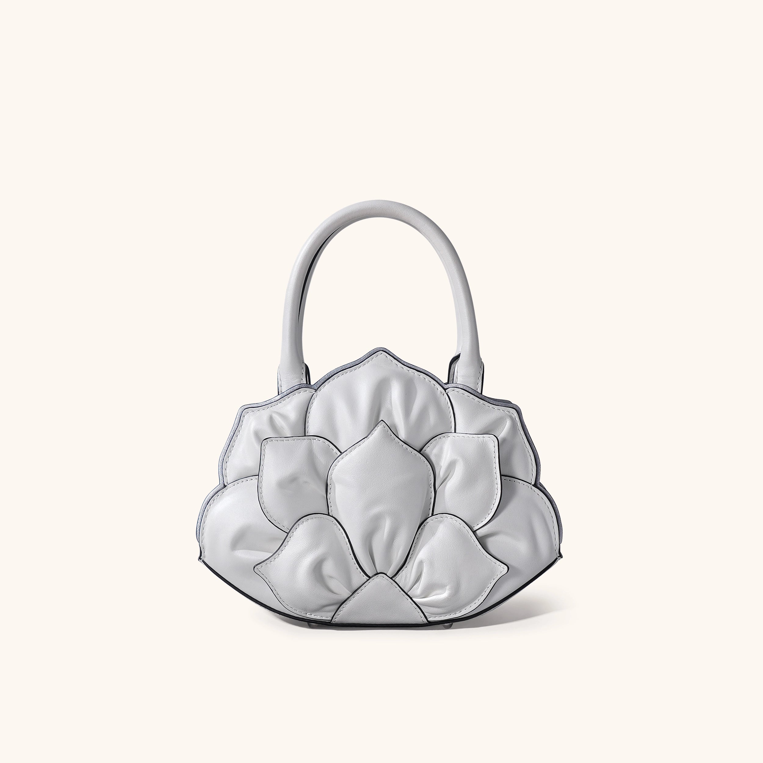 Bampo Lotus Handbag#color_white
