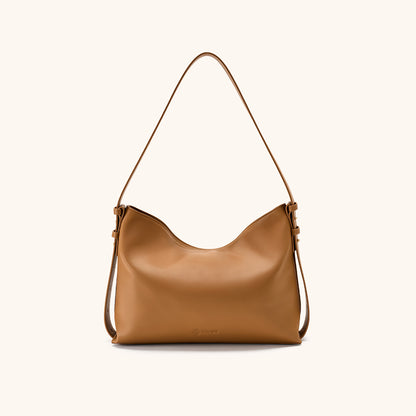 Back View of the Bampo Medium Flow Hobo double faced suede