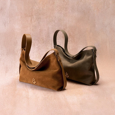 Bampo Medium Flow Hobo double faced suede