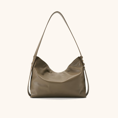 Back View of the Bampo Medium Flow Hobo double faced suede