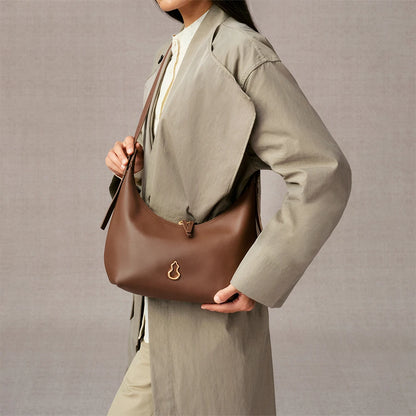 Bampo Small Flow Crescent Bag on Model 2