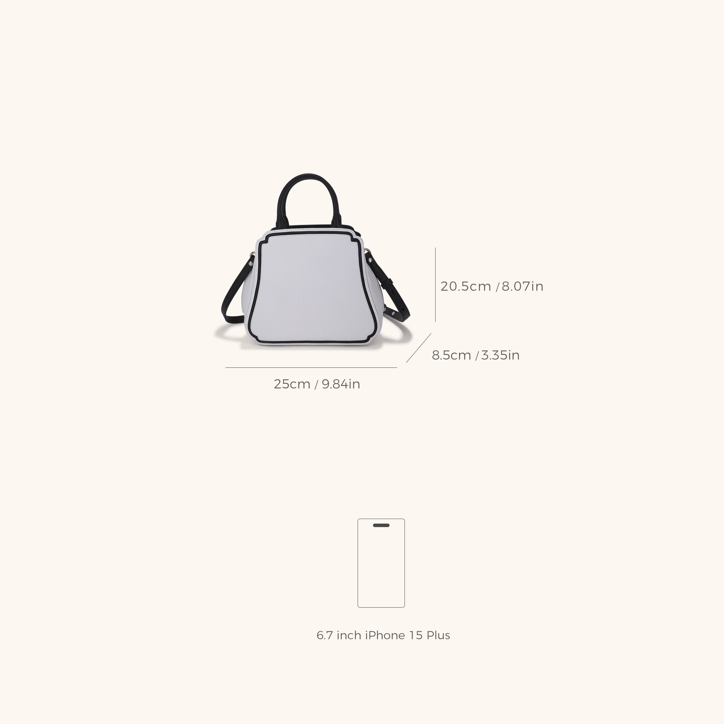 blank space handbag in white | Bampo