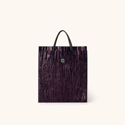 Purple dong cloth handbag with shimmer | Bampo